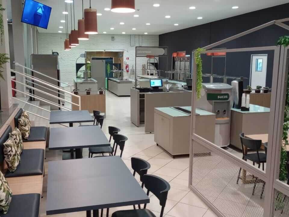 Restaurante revitalizado pela Sercon na unidade Electrolux, contrato Sodexo